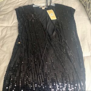 Michael Kors Sequin Wrap Dress